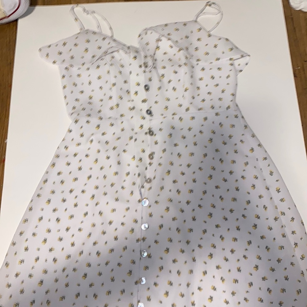 white floral dress